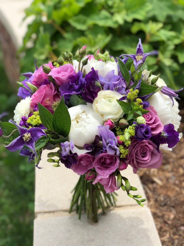 purple wedding flowers